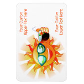 Aangepaste tropische tekst zon magneet (Verticaal)