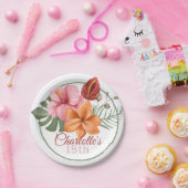 Aangepaste tropische ventilator papieren bordje (Feest)