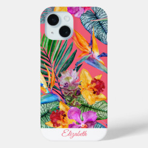 Aangepaste tropische vogel van het paradijs en orc iPhone 15 case