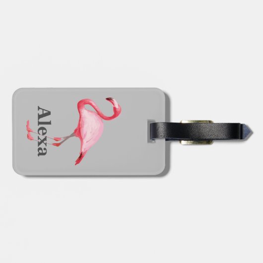 Aangepaste tropische vogelgriep bagagelabel (Achterkant horizontaal)