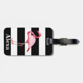 Aangepaste tropische vogelgriepstrepen bagagelabel (Achterkant horizontaal)