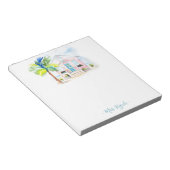 Aangepaste Tropische Waterverf Note Pads Notitieblok (Schuin)