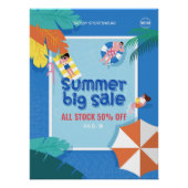 aangepaste tropische zomer grote verkoop business perfect poster (Voorkant)