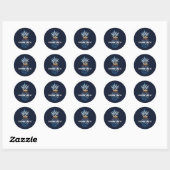 Aangepaste tropische zonneanananas ronde sticker (Vel)