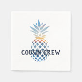 Aangepaste Tropische Zonsondergang Ananas Neef Bem Servet (Voorkant)