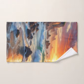 Aangepaste tropische zonsondergang kliffen - Kusts Handdoek (Handdoek)