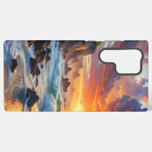 Aangepaste tropische zonsondergang kliffen - leven samsung galaxy hoesje (Achterkant horizontaal)
