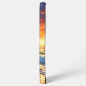 Aangepaste tropische zonsondergang kliffen - leven samsung galaxy hoesje (Linkerkant)