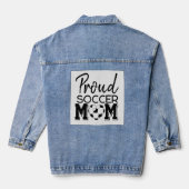 Aangepaste Trots Voetbal Moeder Wedstrijd Dag Team Denim Jacket (Achterkant)