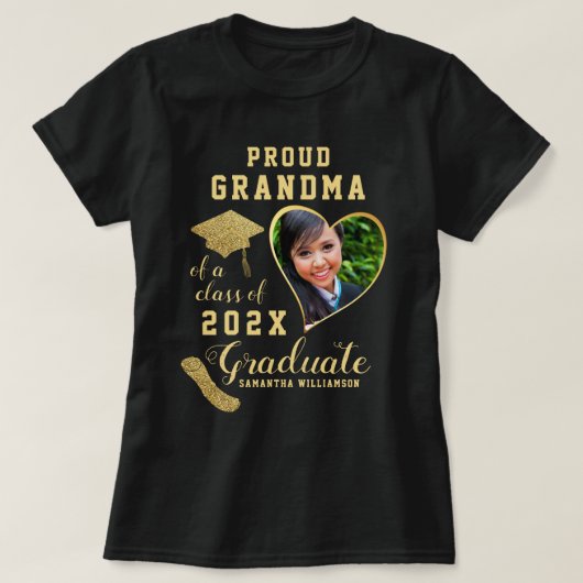 Aangepaste trotse oma van een afgestudeerde van de t-shirt (Design voorkant)