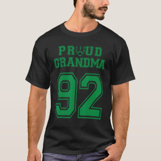 Aangepaste trotse voetbaloma nummer 92 G persoonli T-shirt