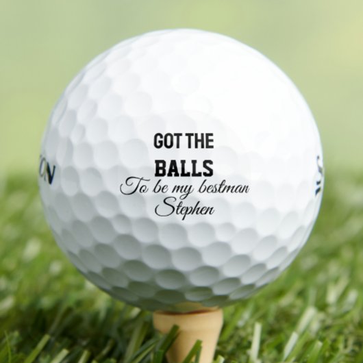 Aangepaste trouw-aanzoek voor getuige golfballen