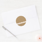 Aangepaste Trouw Blush Goud Zwart Geometrisch Chic Ronde Sticker (Envelop)