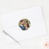 Aangepaste Trouw Dank Je Enkele Foto Sticker (Envelop)