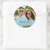 Aangepaste Trouw Dank Je Single Foto Sticker (Tas)