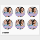 Aangepaste Trouw Dank Je Sticker Met Enkele Foto (Vel)