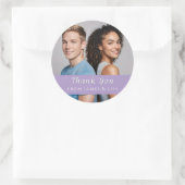 Aangepaste Trouw Dank Je Sticker Met Enkele Foto (Tas)