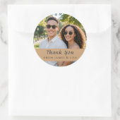 Aangepaste Trouw Dank Je Sticker Met Enkele Foto (Tas)