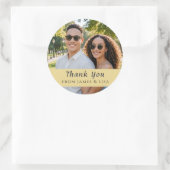 Aangepaste Trouw Dank Je Sticker Met Enkele Foto (Tas)