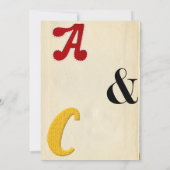 Aangepaste Trouw Uitnodiging – Elegante Typografie (Achterkant)