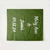 Aangepaste trouwachtergrond Gold Lights Wandkleed (Voorkant (horizontaal))