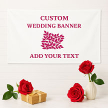 Aangepaste trouwbanner | Elegante evenementachterg