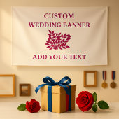 Aangepaste trouwbanner | Elegante evenementachterg Spandoek
