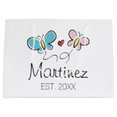 Aangepaste trouwcadeautas voor bruinbruidegom voor groot cadeauzakje (Voorkant)