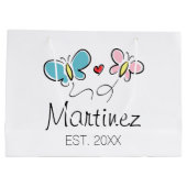 Aangepaste trouwcadeautas voor bruinbruidegom voor groot cadeauzakje (Achterkant)