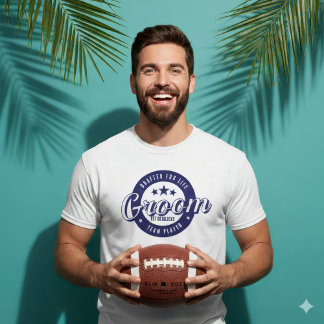 Aangepaste trouwdatum bruidegom opgeroepen voor le t-shirt
