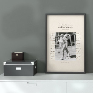 Aangepaste trouwdatum Foto memorabilia Print Afdruk
