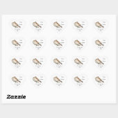Aangepaste Trouwdatum Kestrel Vogel Paar Hart Sticker (Vel)