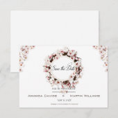Aangepaste Trouwdatum Lente Bloesem Save The Date (Voorkant / Achterkant)