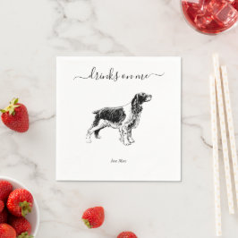 Aangepaste trouwdranken Op mij hond dier huisdier  Servet