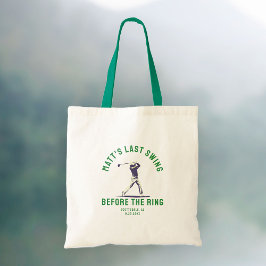 Aangepaste trouwfeestfavor golfreis bruidsjonkers tote bag