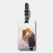 Aangepaste trouwfoto bagagelabel (Voorkant verticaal)