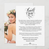 Aangepaste trouwfoto bedankkaart (Voorkant / Achterkant)