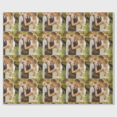 Aangepaste Trouwfoto Cadeaupapier (Vlak)