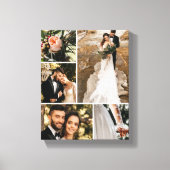 Aangepaste trouwfoto collage van het gezin canvas afdruk (Voorkant)
