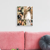 Aangepaste trouwfoto collage van het gezin canvas afdruk (Insitu (Woonkamer))