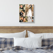 Aangepaste trouwfoto collage van het gezin canvas afdruk (Insitu (Slaapkamer))