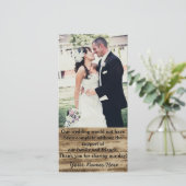 Aangepaste trouwfoto Dank u kaarten (Staand voorkant)