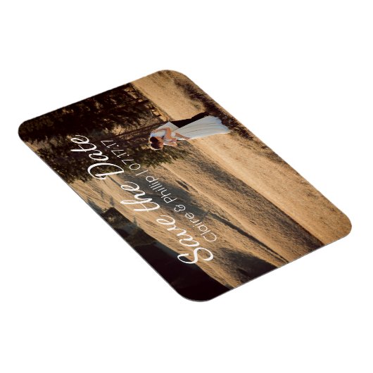 Aangepaste trouwfoto | De datum opslaan Magneet (Rechterzijde)