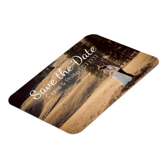 Aangepaste trouwfoto | De datum opslaan Magneet (Linkerzijde)