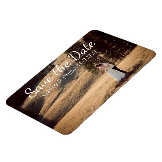 Aangepaste trouwfoto | De datum opslaan Magneet (Linkerzijde)