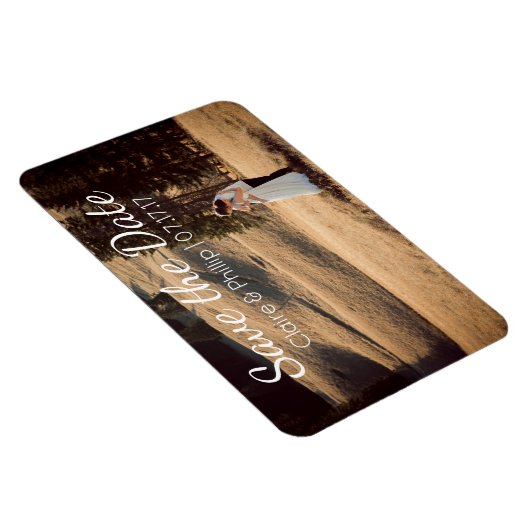 Aangepaste trouwfoto | De datum opslaan Magneet (Rechterzijde)