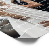 Aangepaste trouwfoto- en geloftenprint poster (Hoek)
