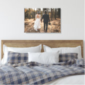 Aangepaste trouwfoto Extra grote canvas Print (Insitu (Slaapkamer))