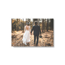 Aangepaste trouwfoto Extra grote canvas Print