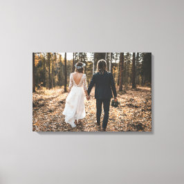 Aangepaste trouwfoto Extra grote canvas Print